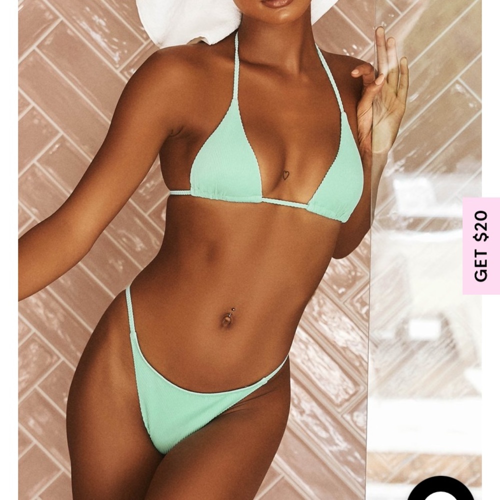 white fox bikini set